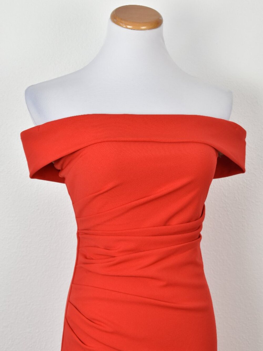 Saints & Secrets Cha Cha Off Shoulder Thigh Split Maxi Dress Red - S - Picture 2 of 10